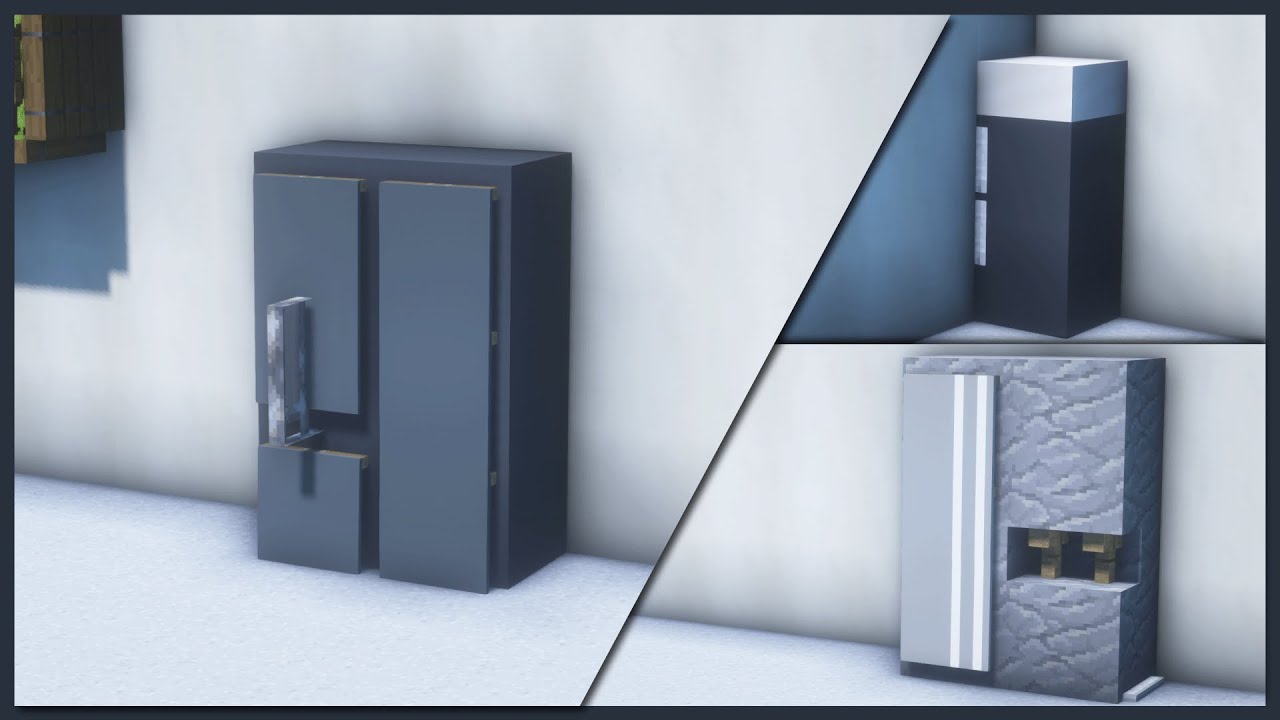 ⚒️ Minecraft : 5 Simple Refrigerator Ideas 🧊 