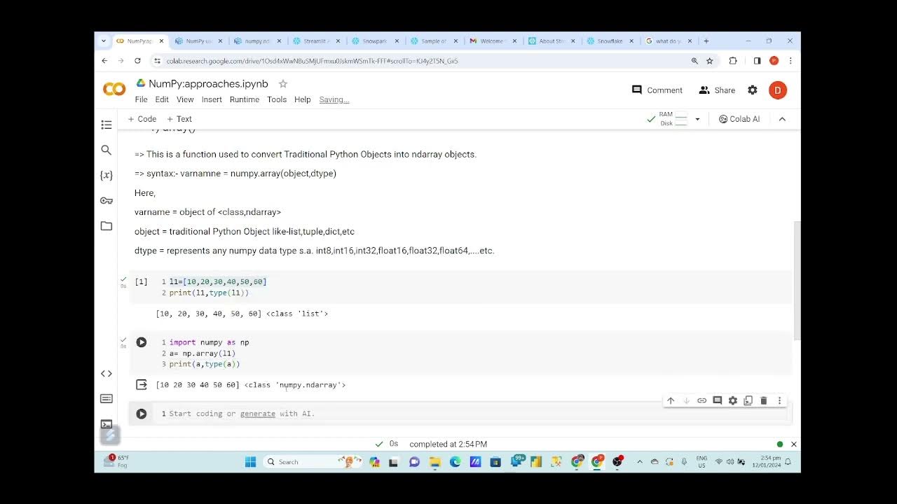 Numpy array function approaches to create numpy ndarray objects