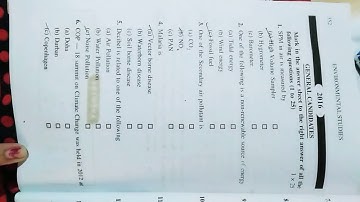 EVS Questions Solved | General Students |2016|Calcutta university