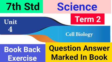 7th Std - Science | Term 2 - Unit 4 | Cell Biology | Question and Answer