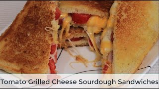 Crispy Tomato Grilled Cheese Sourdough Sandwiches