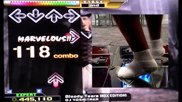 DDR X Bloody Tears (IIDX EDITION) Expert AAA PFC 999,680 (with footcam)