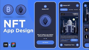 NFT (Non Fungible Token) Mobile App Design in Figma - Wireframe/UI/UX/Animation Design Tutorial
