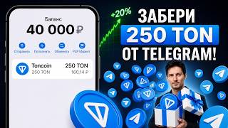 TELEGRAM GIVES AWAY 250 TONS FOR FREE?! INSTANT WITHDRAWAL OF TON WITHOUT INVESTMENT