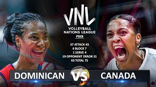 Dominican Republic vs Canada | Women's VNL 2024