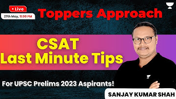 CSAT Last Minute Tips | Topper