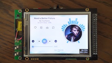 Teensy 4.1 running LVGL music player demo