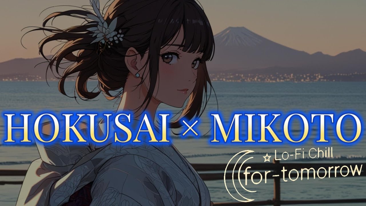 【作業用BGM】Mikoto’s Journey through Hokusai — Soshu Shichirigahama 🌅｜Lo‑Fi Ukiyo‑e Experience