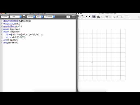 LaTeX Tikz 教學 part 1： draw node coordinate grid