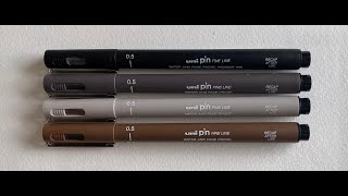 Pigmented pens for writing and drawing 2 - Uni Pin pens