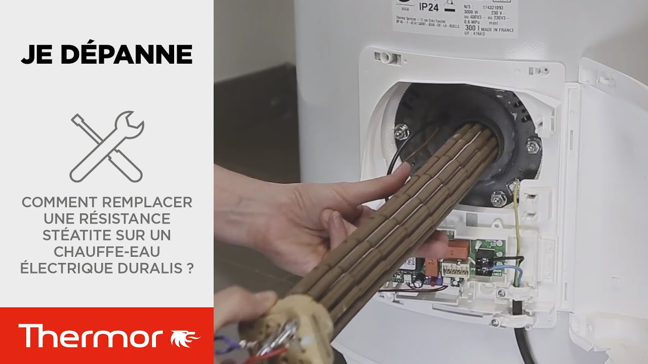 Résistance blindée 2000 watts avec thermostat pour chauffe eau