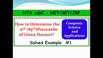 How to Determine the nth (85th)Percentile of Given Dataset | Computer Science | NTA UGC-NET/SET/JRF