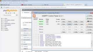 Connect to MySQL with PHP in XAMPP / Create a new database(This video will discuss how to create a database using PhpMyAdmin and connect to that database using PHP- mysqli. Syntax is discussed as well as some best ..., 2013-12-11T20:00:55.000Z)