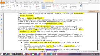 CIMA E1 Process Maps and BPR BPP Q19c
