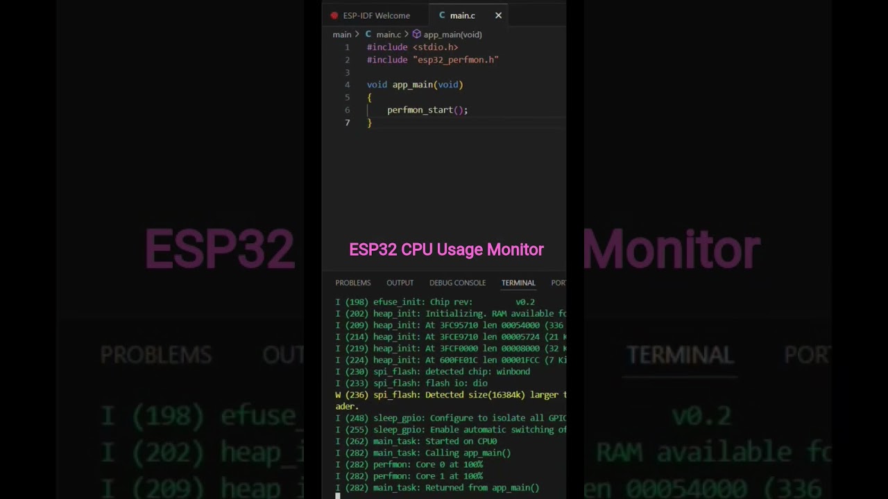 ESP32 CPU usage monitor on ESP IDF.  https://github.com/navalkishor768/ESP32-CPU-Usage-Print