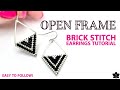 Triangle Brick Stitch Earrings Tutorial, DIY Beading Pattern