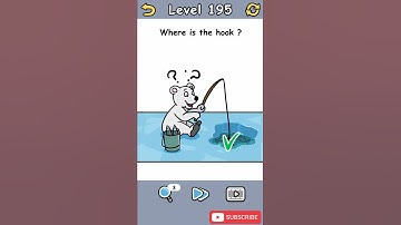 Brain Crack Level 195 Where is the hook Walkthrough