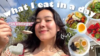 WHAT I EAT IN A DAY as a BUSY COLLEGE STUDENT (cheap & easy meals)
