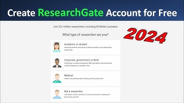 Maak een ResearchGate-account aan 2024