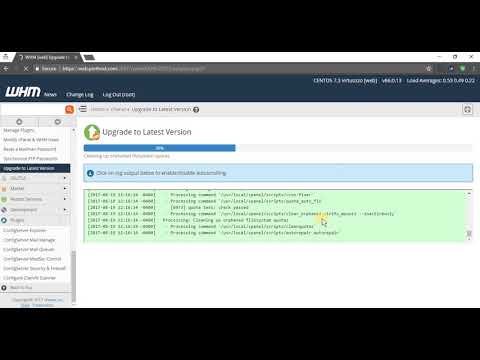 Upgrade WHM/cPanel to latest version