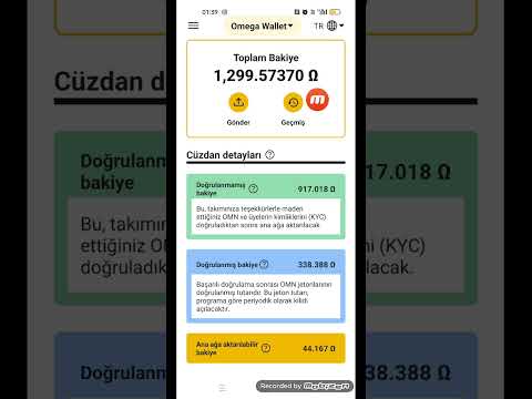 Om Coin Omega Network Kyc ve para çekme borsalara acildi