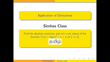 #MA3151 Find the absolute maximum and minimum values of the function   f(x)=log(x^2+x+1) in [-1,1].