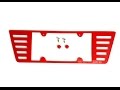 Painted louvered license plate frame for c6 corvette