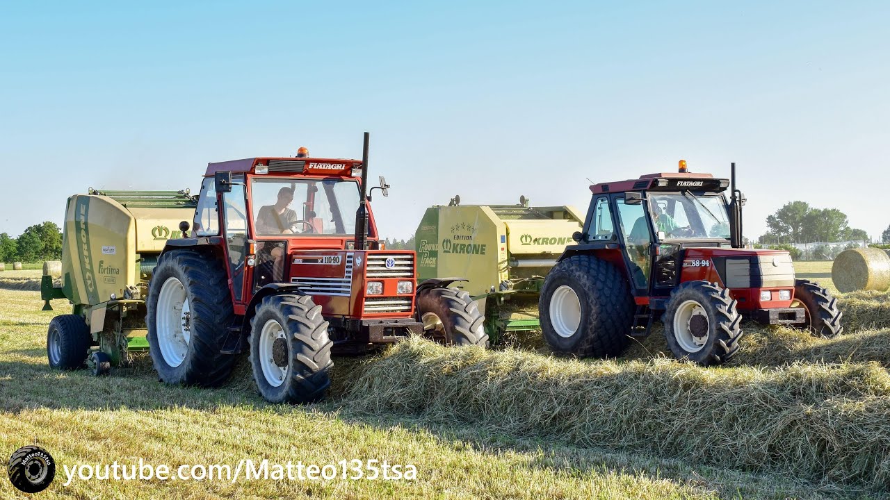 Fiatagri 110-90 & 88-94 e Krone Fortima & Round Pack [FHD]