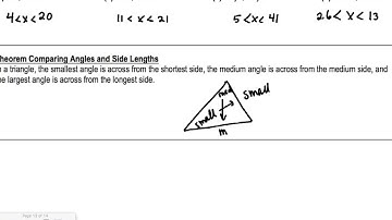 Section 5.4 Summer Geometry: Inequalities in Triangles