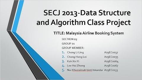 SECJ2013 - Data Structure and Algorithm Presentation Video