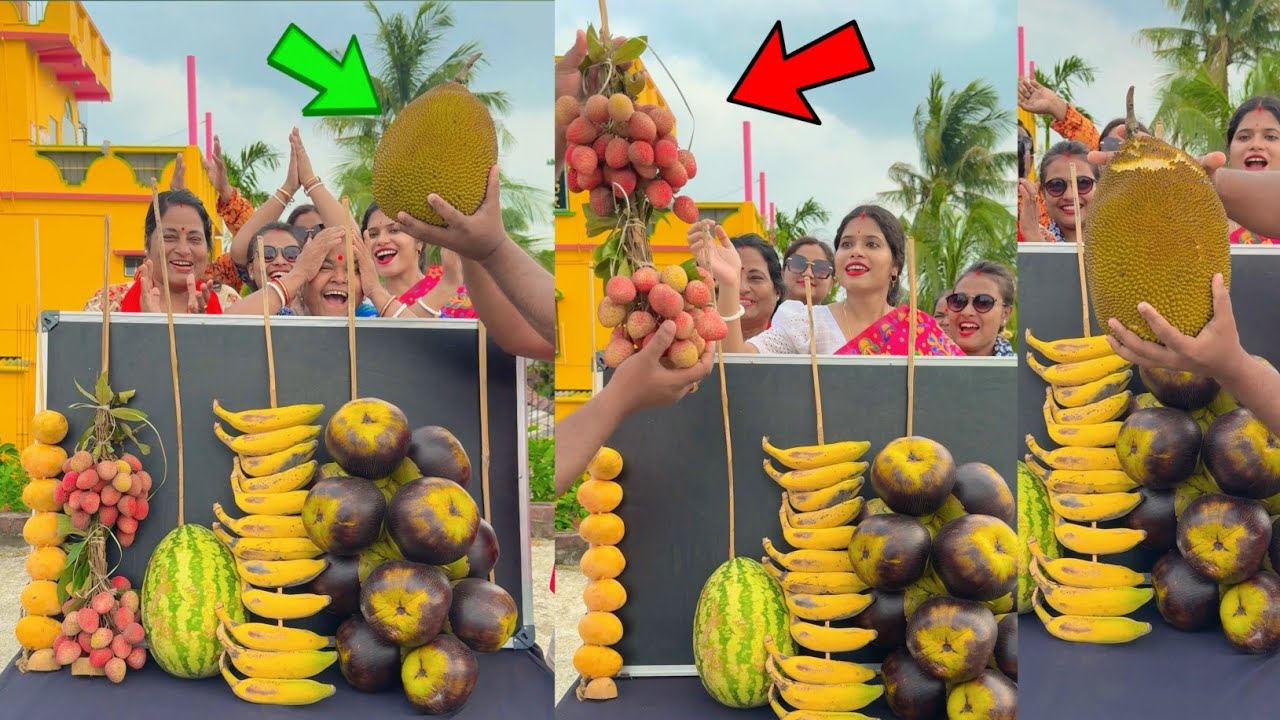 লুটে নাও ভাগ্যের ফল 😊 Unlimited Fruits Funny Challenge Video || Challenge Game Video