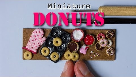 Miniature Donuts, Donut Pan and Oven Mitten // Polymer Clay Miniature Food