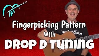 Fingerpicking Pattern For Acoustic Guitar - Drop D Tuning