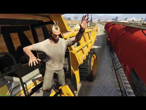 მატარებელი VS მატარებელი GTA 5 ქართულად - train vs train gta 5 qartulad