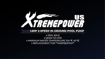 XtremepowerUS: 1.5HP 2-SPEED 230V  Inground Pool Pump Instruction, 75406 (Shown As A Booster Pump)
