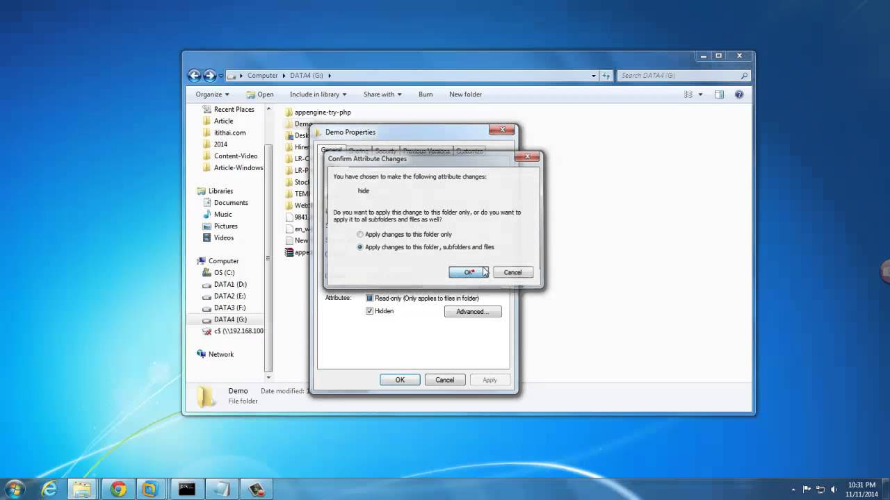ไฟล์ซ่อน New 2022 สอนการซ่อนโฟลเดอร์และไฟล์ต่างๆใน Windows 7 ,Windows 8 , Windows 10