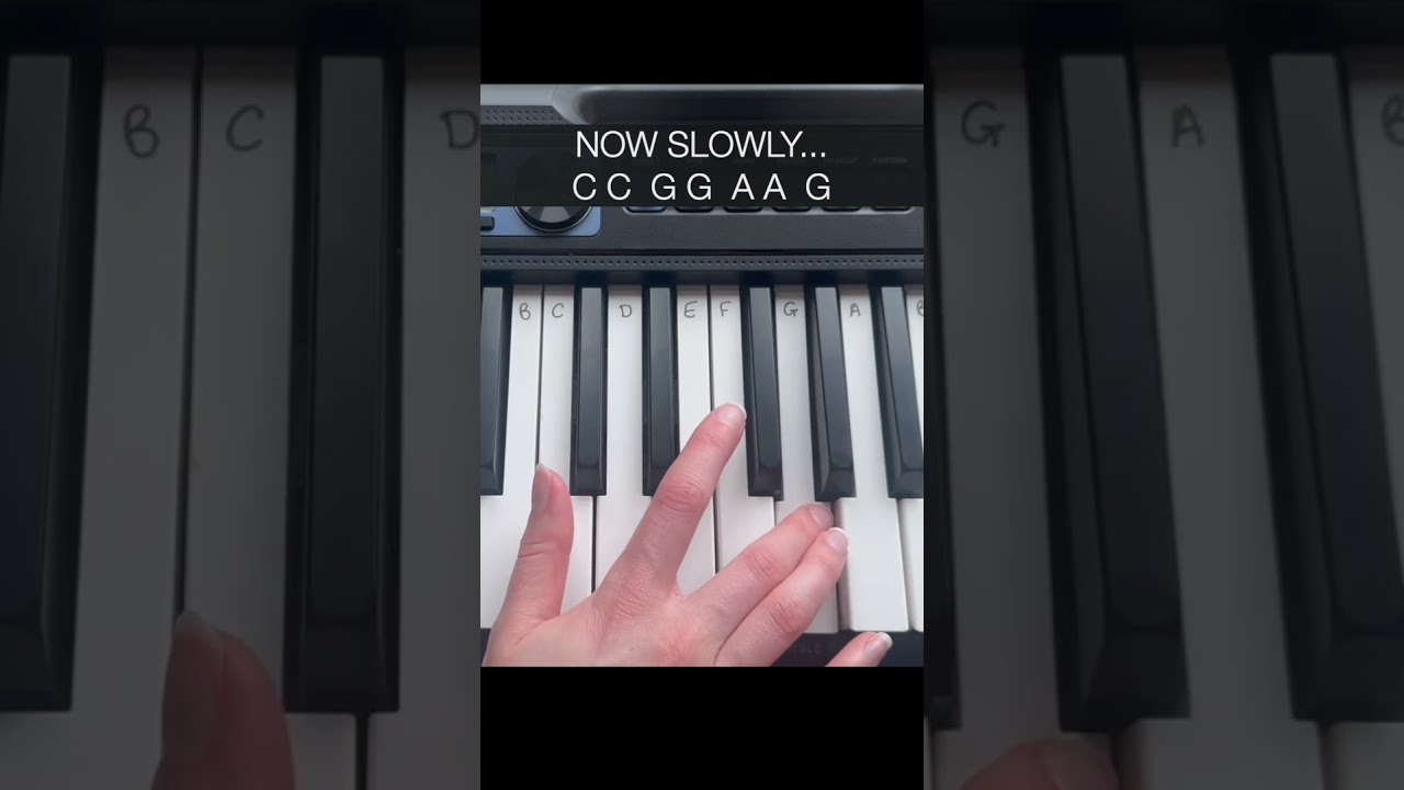 The Easiest Song to Learn on Keyboard/Piano  #pianotutorial #twinkletwinklelittlestar