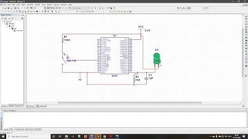 Switch (Interrupt) and LED Interfacing to 8051 using Multisim