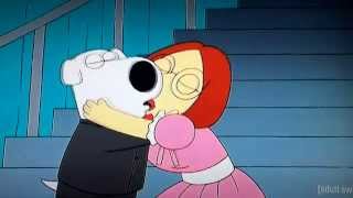 Family guy brian  and Meg kiss