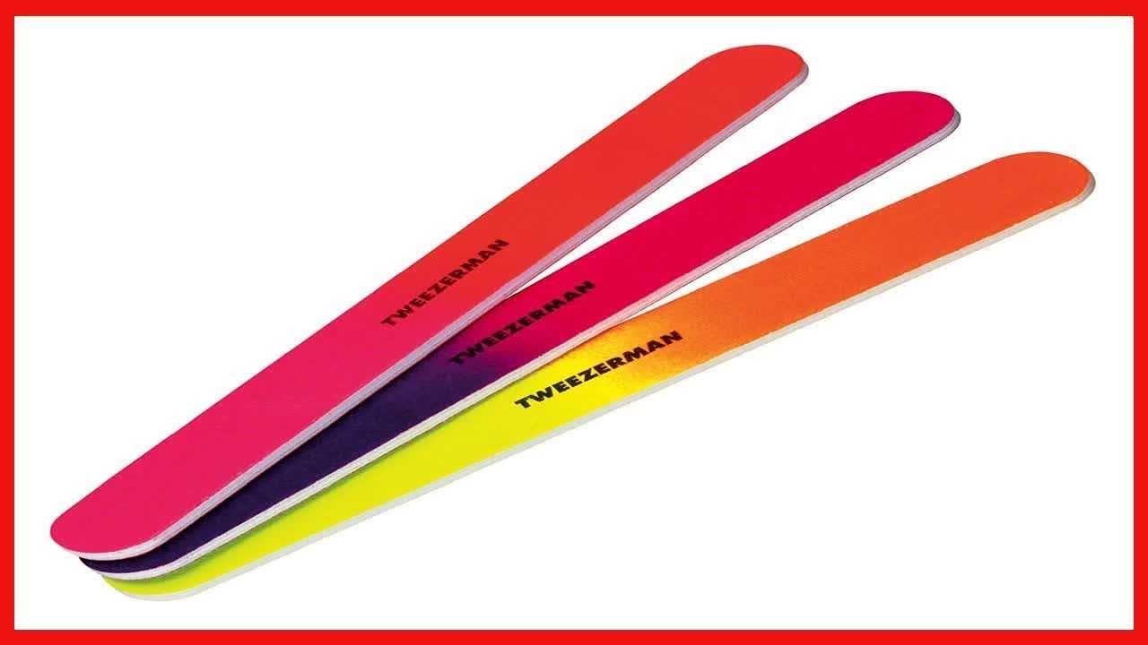 Tweezerman Piece Neon Hot Nail Files, Assorted 3 Count - MND Shop