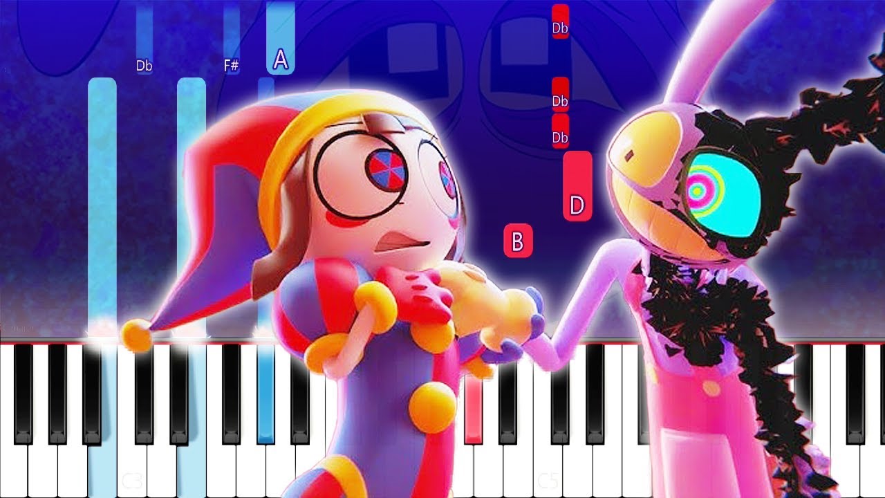 Jax in the Abstraction Void - The Amazing Digital Circus Ep 7 - Beach Episode (Piano Tutorial)