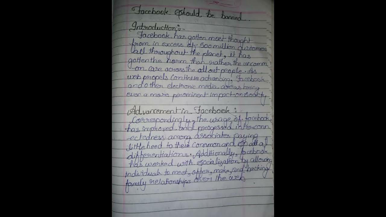 facebook should not be banned essay