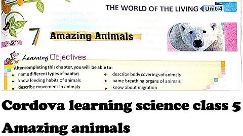 Cordova science class 5 amazing animals ch 7