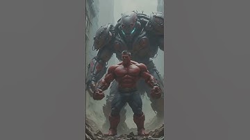 Red Hulk and AI Robot #animation #transformers #fusion #transaction #hybrids #ai #usa