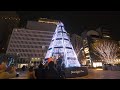 【4K】 Tokyo station Christmas lights - around and below