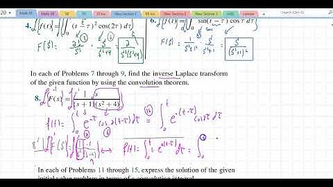 Math 55 Section 6.6 The Convolution Integral