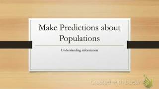 CM2 Making Predictions about Populations
