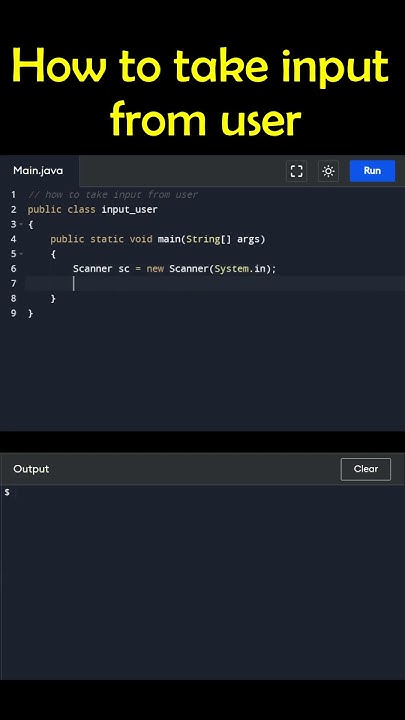 How to take INPUT from user in java #shorts #coding - YouTube