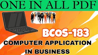 IGNOU BCOS -183 MOST IMPORTANT QUESTION WITH SOLUTION OF COMPUTER APPLICATION IN BUSINESS screenshot 5
