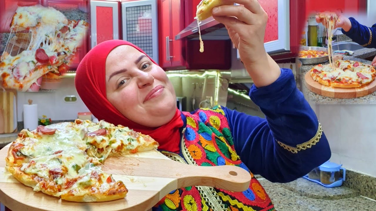 جوزي قالي يااروبه❗بيتزا بعجينه سحريه وسرالجبنه المطاطيه والصلصه الجهنميه لن تشتري بيتزابعد اليوم👌